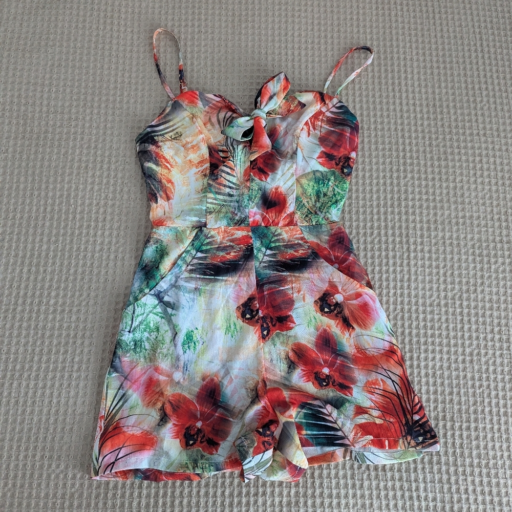 GUESS Valerie Tie Front Romper